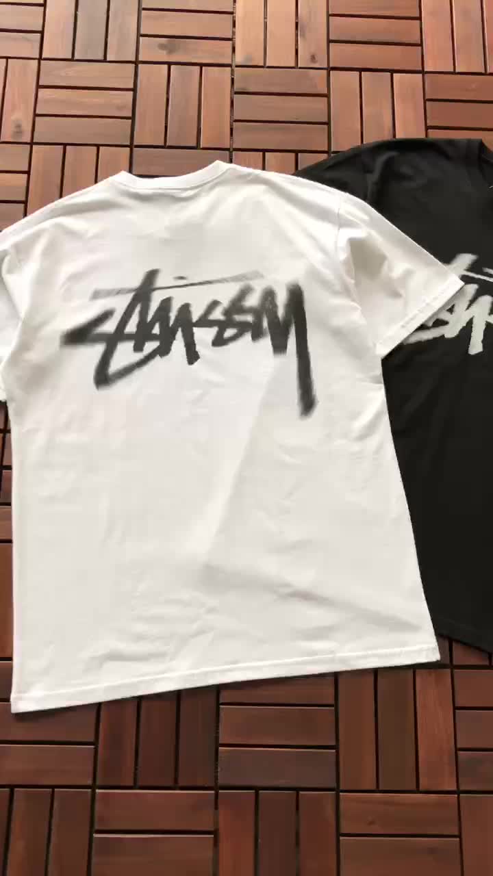 Футболка Stussy Smeared Logo Inscription "White" фото № 3