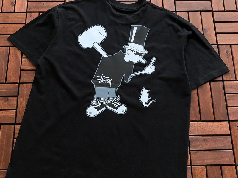 Футболка Stussy Man With Hammer "Black" фото № 2