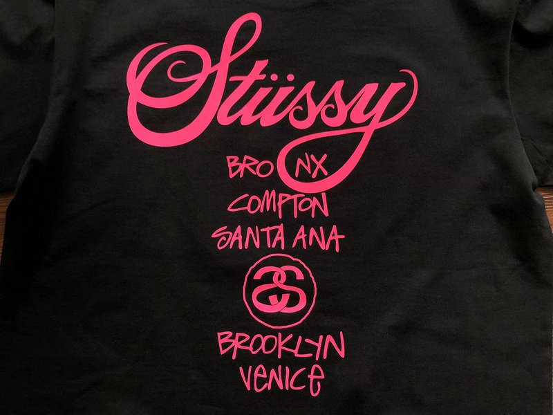 Футболка Stussy Colorful Cities List Under Logo "Black" фото № 7