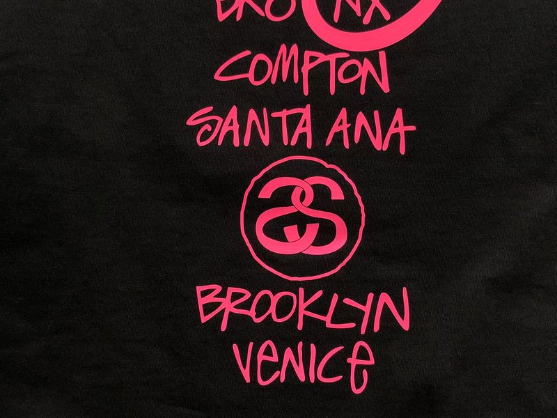 Футболка Stussy Colorful Cities List Under Logo "Black" фото № 9