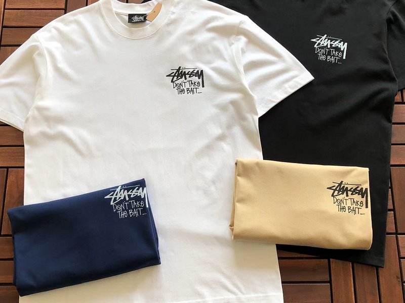 Футболка Stussy Skeleton With Inscription Don't Take The Bait "White" фото № 2