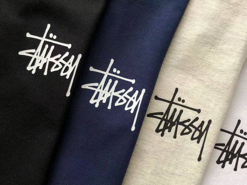 Футболка Stussy Logo And Inscription Built Touch Worldwide "Beige" фото № 3