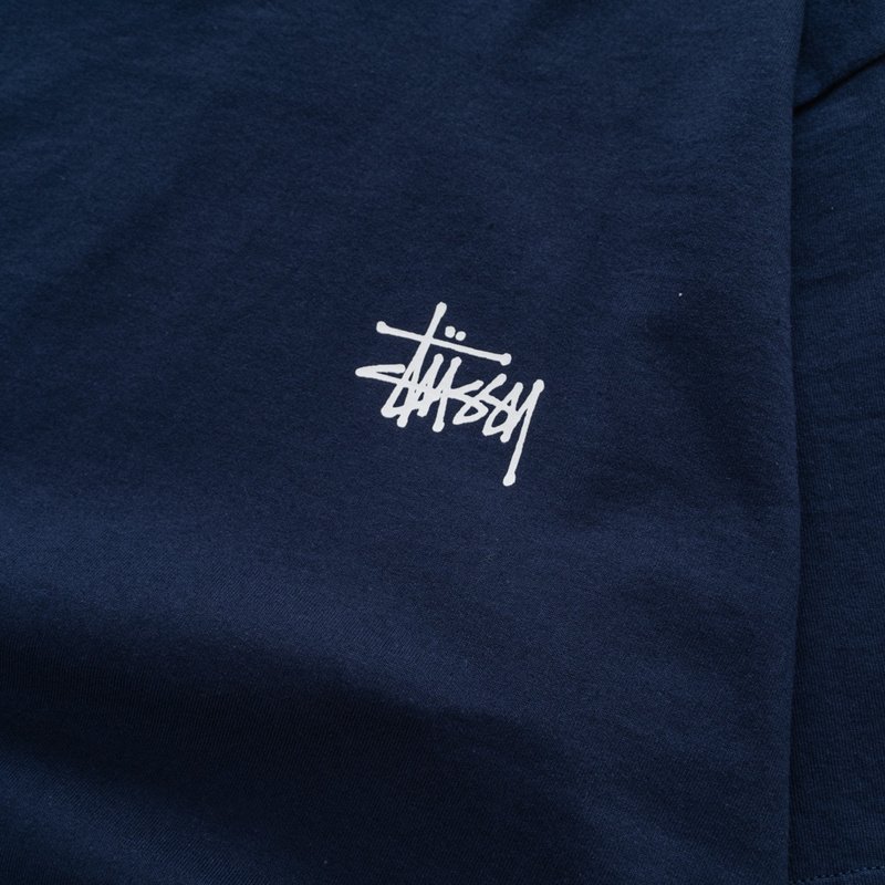 Футболка Stussy With Basic Logo Print "Blue" фото № 4