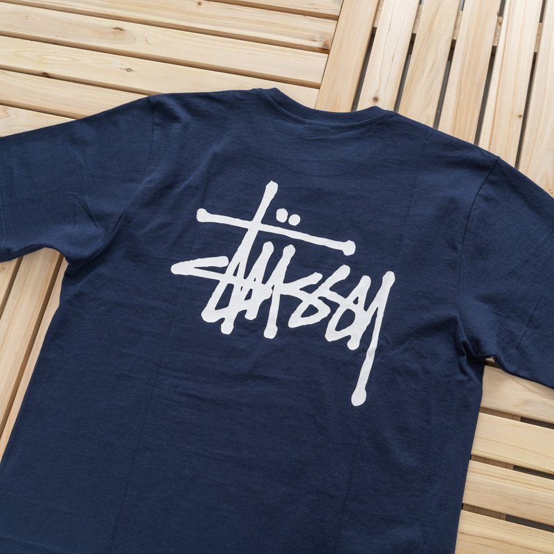 Футболка Stussy With Basic Logo Print "Blue" фото № 6