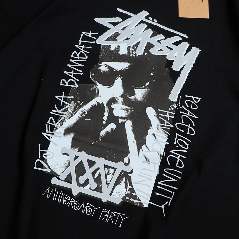 Футболка Stussy Singer Print Front "Black" фото № 3