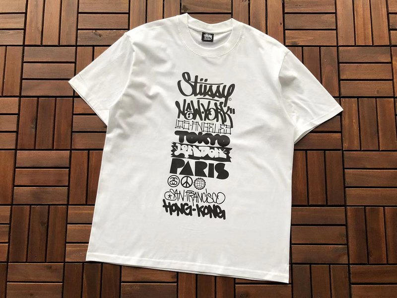 Футболка Stussy Front Lettering In Rectangle "White" фото № 3
