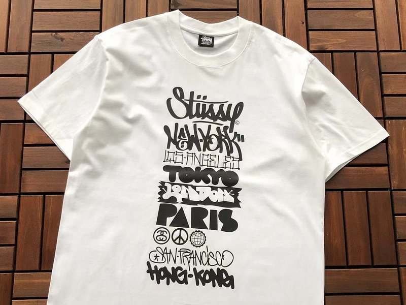 Футболка Stussy Front Lettering In Rectangle "White" фото № 2