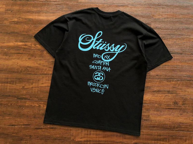 Футболка Stussy City Name List And Symbols "Black" фото № 2