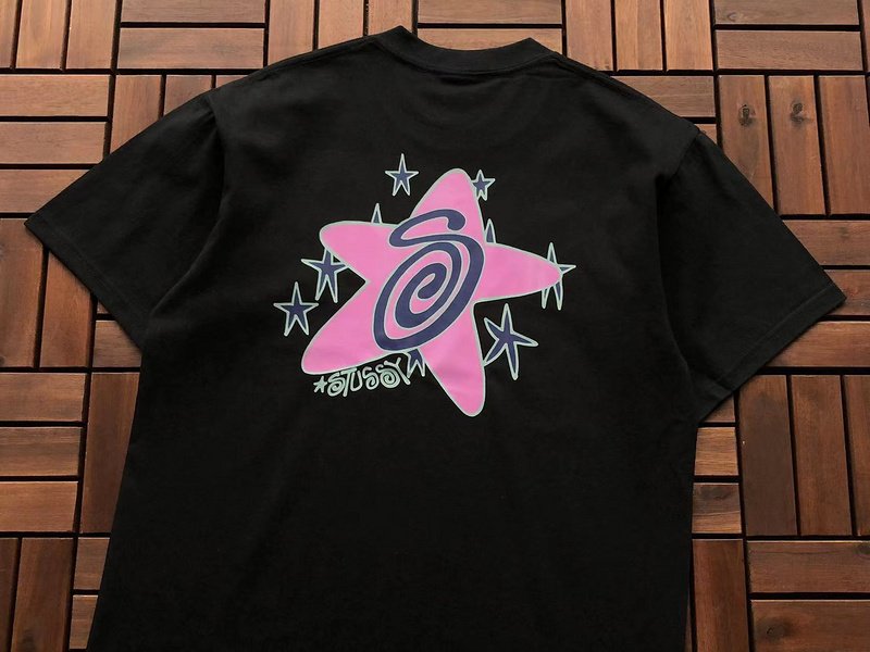 Футболка Stussy Big Star With Symbol Inside Print "Black" фото № 2