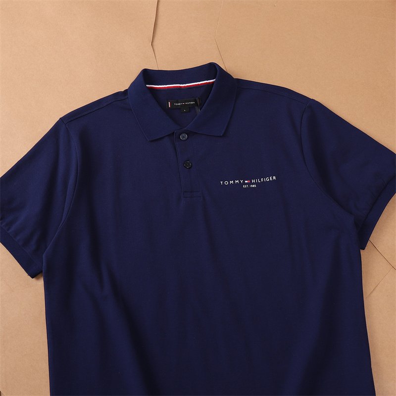 Поло Tommy Jeans Plain With Small Logo "Blue" фото № 2