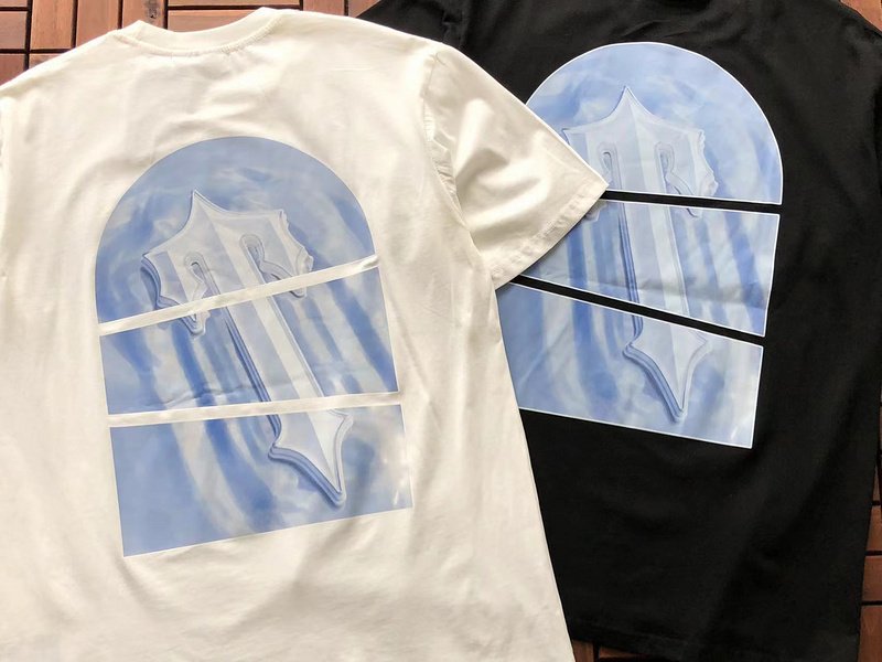 Футболка Trapstar Logo With Shadow Divided Into Three Parts "White" фото № 9