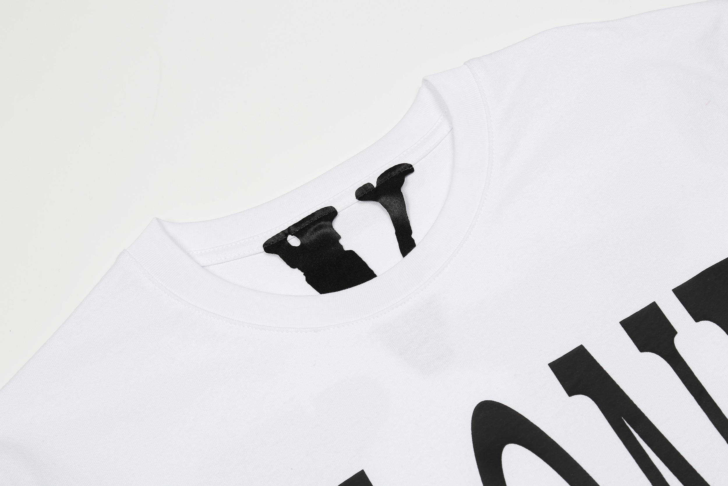 Футболка Vlone Gray V Logo "White" фото № 5