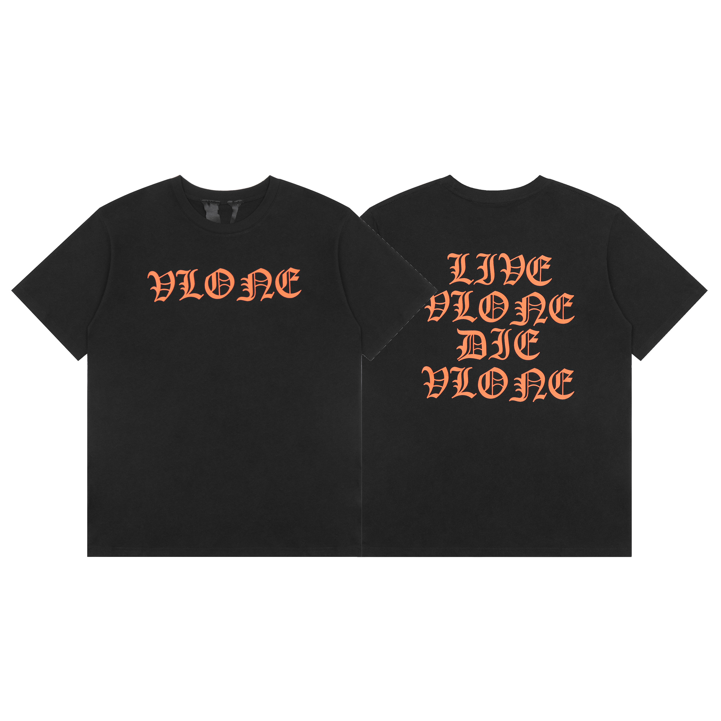 Футболка Vlone Live Alone Die Alone Gothic "Black" фото № 8