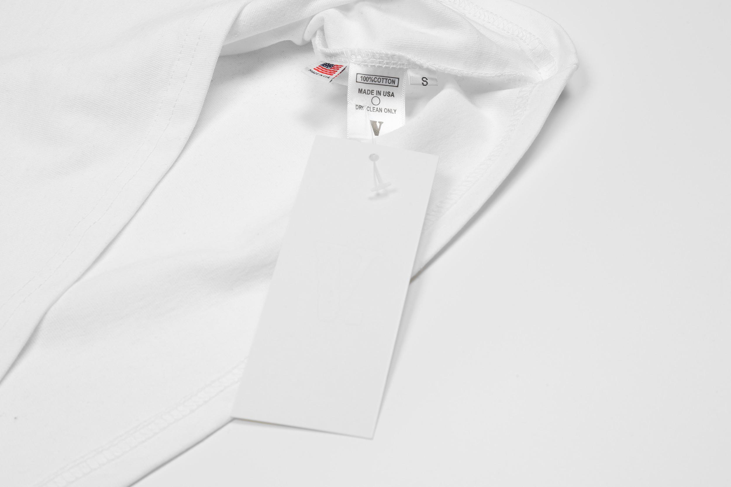 Футболка Vlone Green Print V Two Hands "White" фото № 4