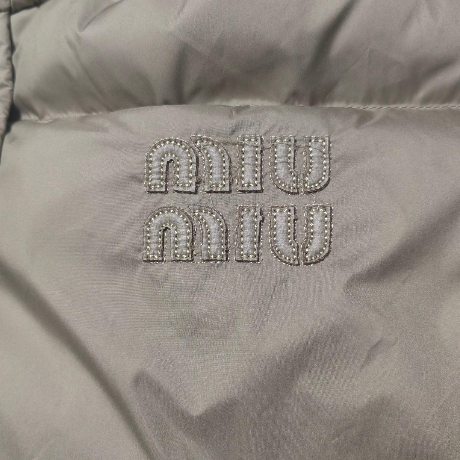 Жилетка Miu Miu Frontside Striped Logo Clear Miu Miu "Beige" фото № 6