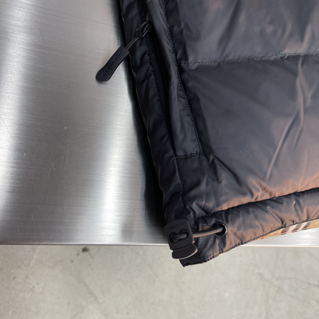 Двусторонний пуховик Burberry Hand Logo "Black" фото № 3