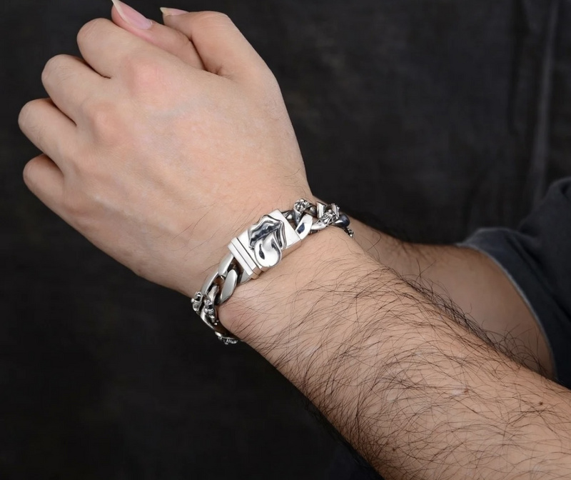 Браслет Chrome Hearts With Engraving "Silver" фото № 8