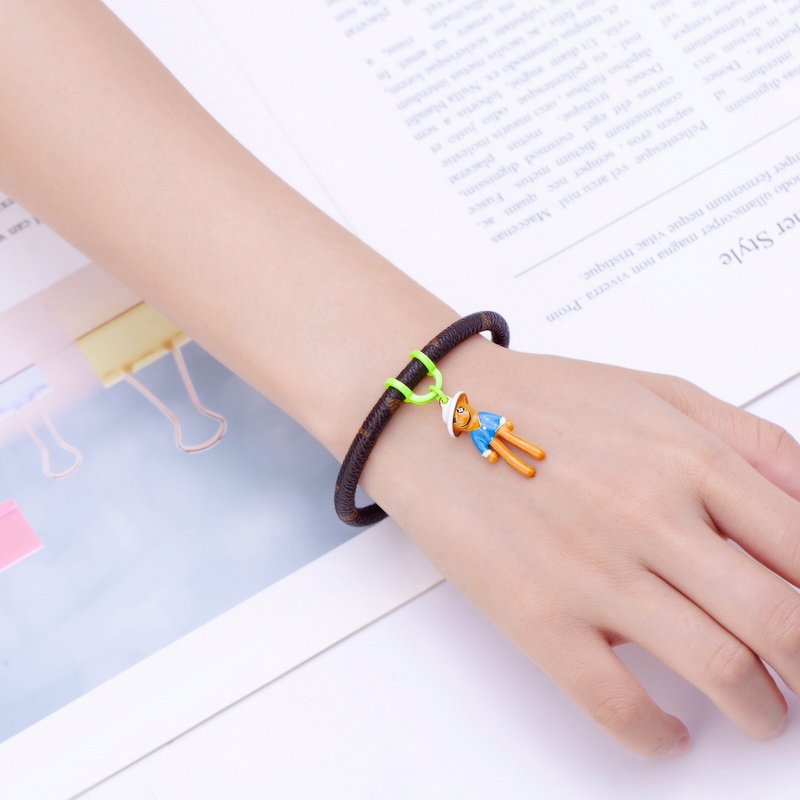 Браслет Louis Vuitton With Orange Badge "Brown" фото № 4