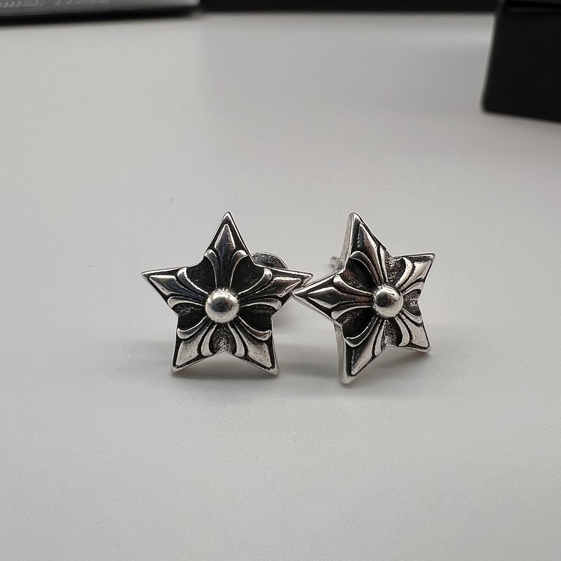 Серьги Chrome Hearts Branded - Stars "Silver" фото № 4