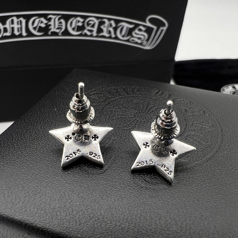 Серьги Chrome Hearts Branded - Stars "Silver" фото № 2