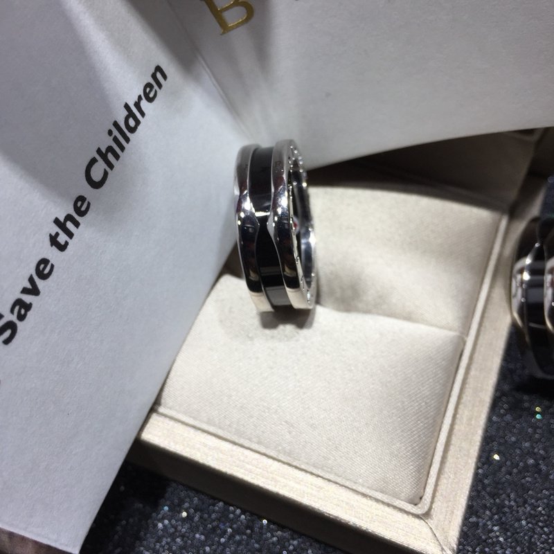 Кольцо Bulgari Cut Out Details "Black" фото № 7