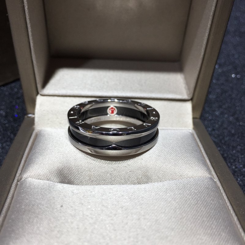 Кольцо Bulgari Cut Out Details "Black" фото № 2