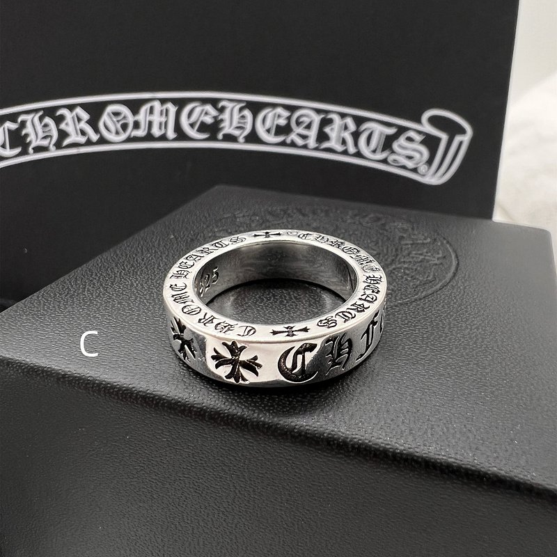 Кольцо Chrome Hearts With Monogram And Emblems "Silver" фото № 2