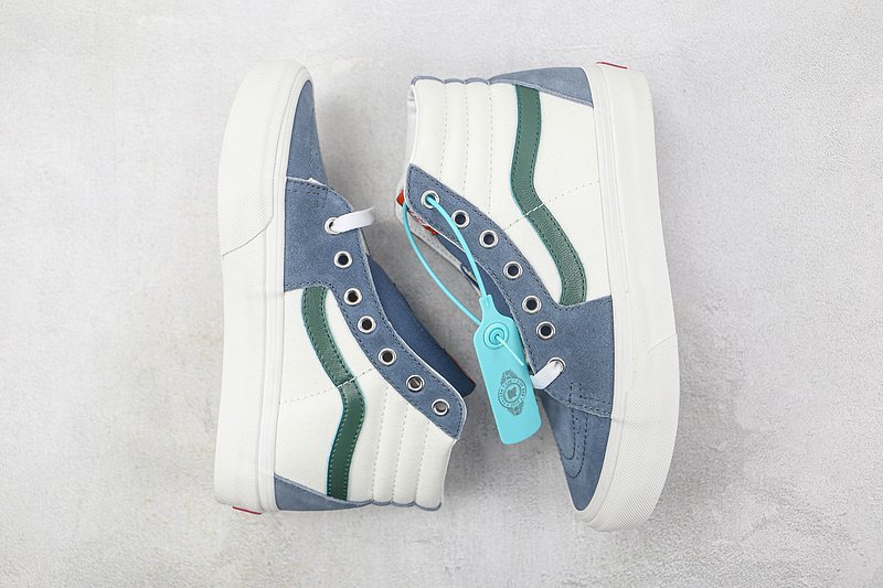 Vans SK8-Hi "White/Mist Blue/Green" фото № 6