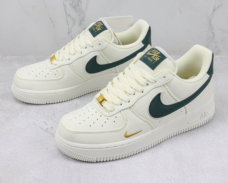 Nike Air Force 1 07 Low Off "White/Green/Gold" фото № 5