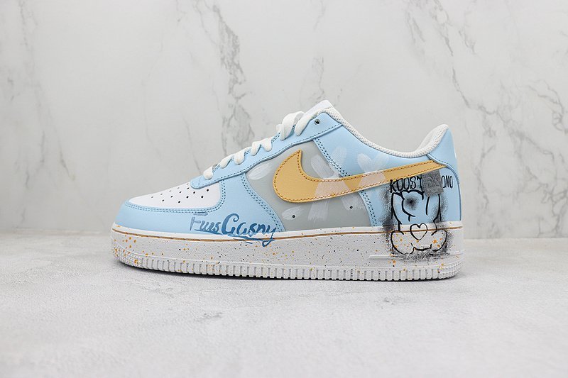 Nike Air Force 1 Low "Sky Blue/Light Grey/Yellow" фото № 2