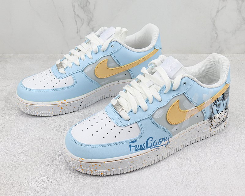 Nike Air Force 1 Low "Sky Blue/Light Grey/Yellow" фото № 5