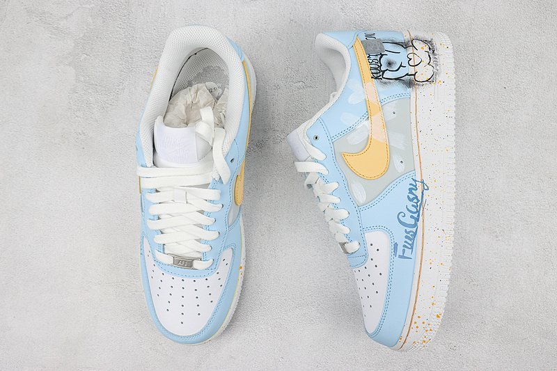 Nike Air Force 1 Low "Sky Blue/Light Grey/Yellow" фото № 7