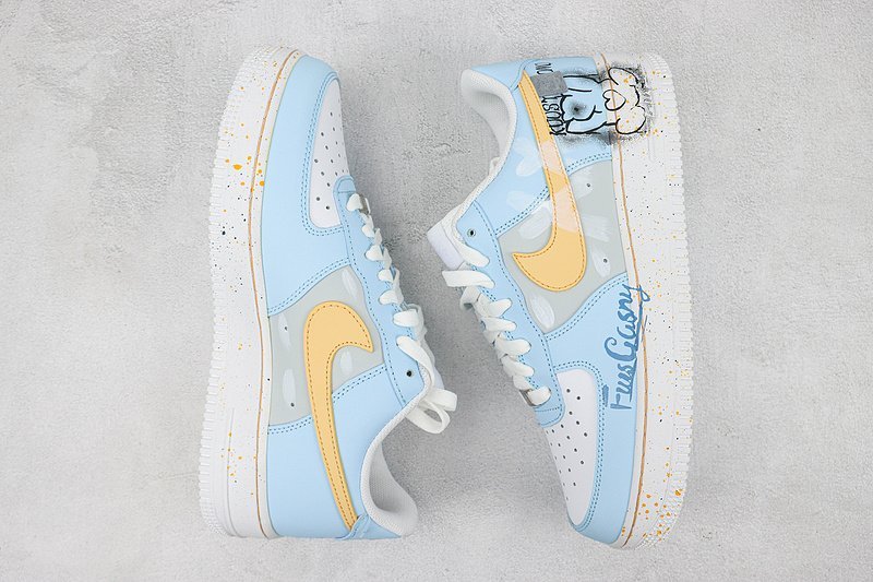 Nike Air Force 1 Low "Sky Blue/Light Grey/Yellow" фото № 6