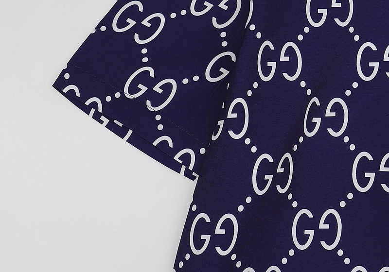 Рубашка Gucci Short Sleeve Chains "Blue" фото № 4