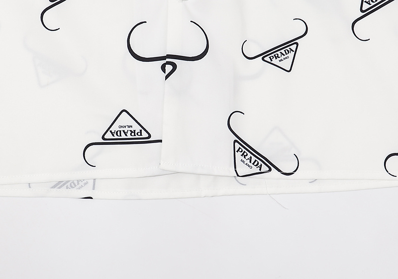 Рубашка Prada Short Sleeve Decoration "White" фото № 6