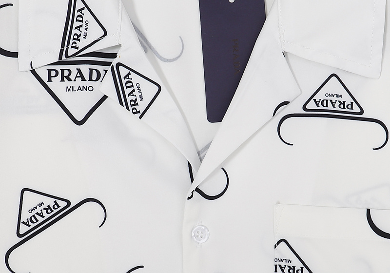 Рубашка Prada Short Sleeve Decoration "White" фото № 7