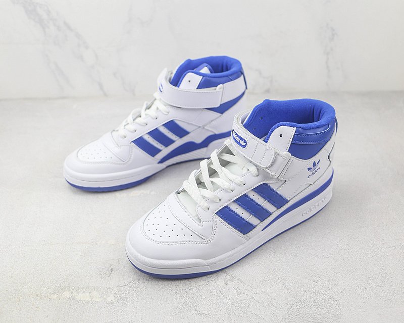 Adidas Forum 84 Mid "White/Blue" фото № 5