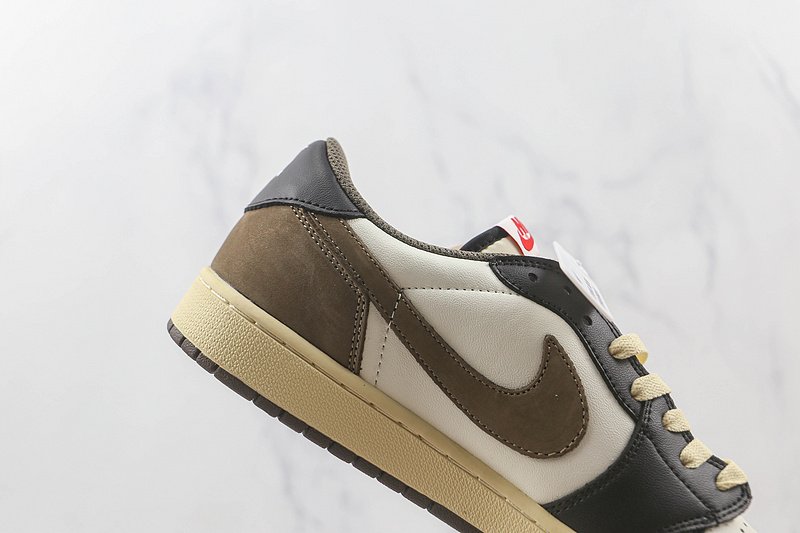 Air Jordan 1 Retro Low OG SP Travis Scott "Black/Dark Mocha-University Red" фото № 4