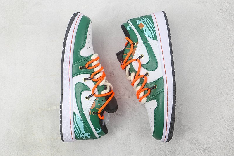 Air Jordan 1 Low "White/Green/Orange" фото № 7
