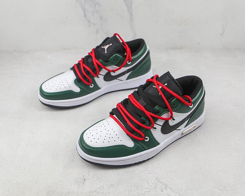 Air Jordan 1 Low "White/Green/Red" фото № 5