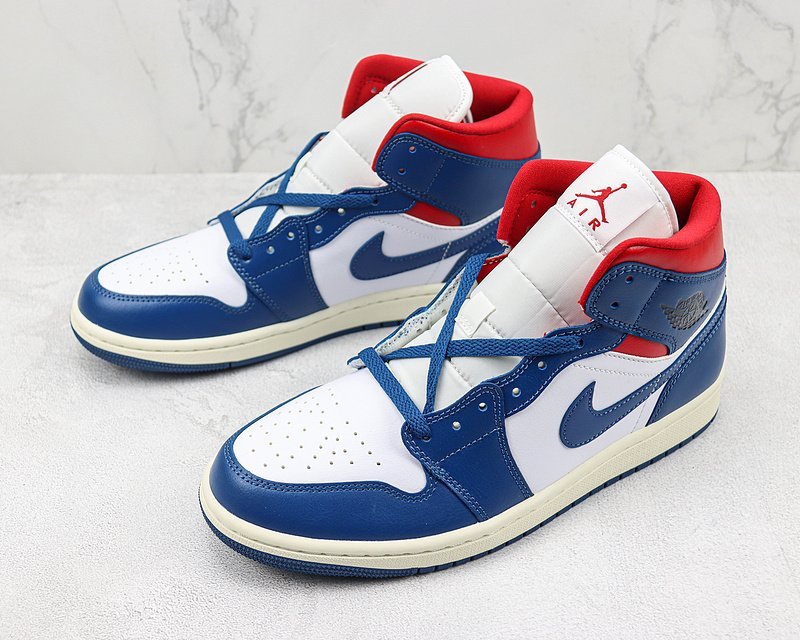 Air Jordan 1 Mid "French Blue Gym Red" фото № 5