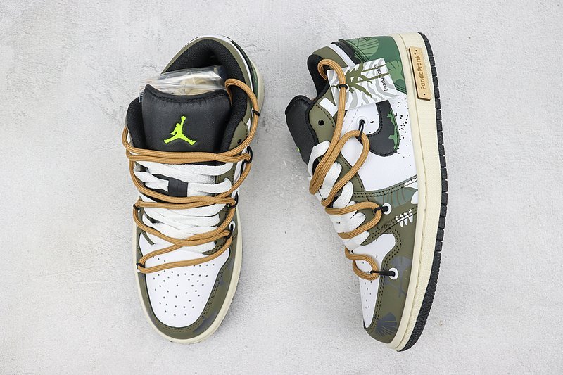 Air Jordan 1 Low "Leaf Green/White/Mud Green" фото № 6