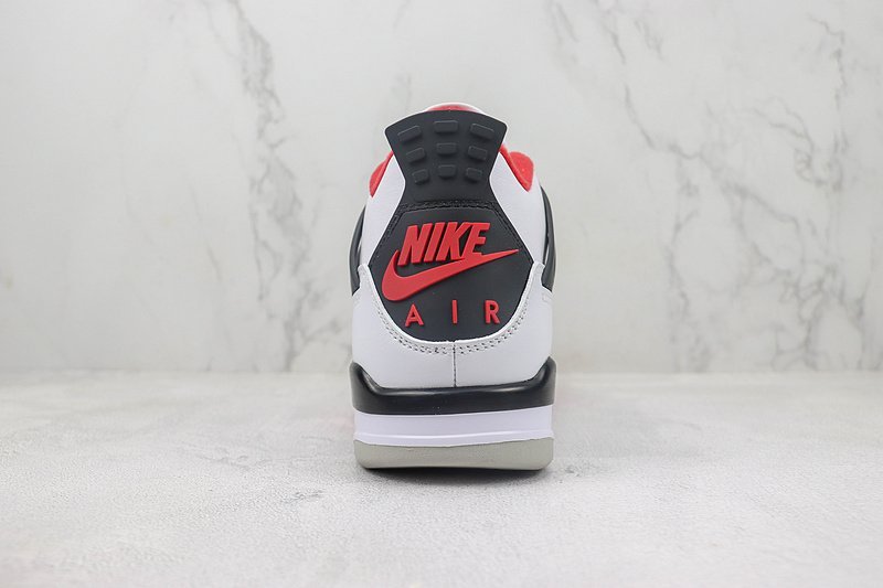 Air Jordan 4 "White/Dark Grey/Fire Red" фото № 9