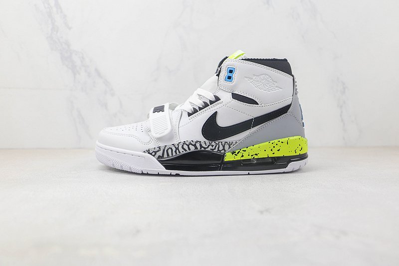 Just Don x Air Jordan Legacy 312 High Billy Hoyle "White / Black - Volt - Vivid Blue" фото № 2