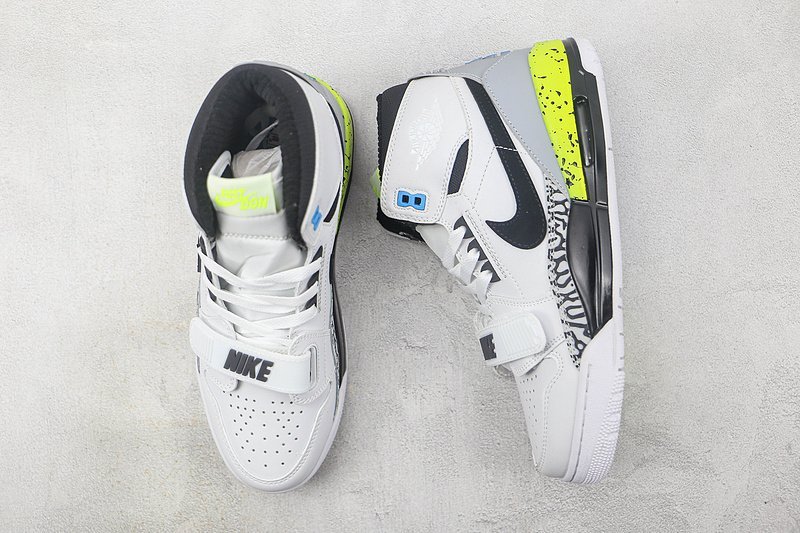 Just Don x Air Jordan Legacy 312 High Billy Hoyle "White / Black - Volt - Vivid Blue" фото № 6