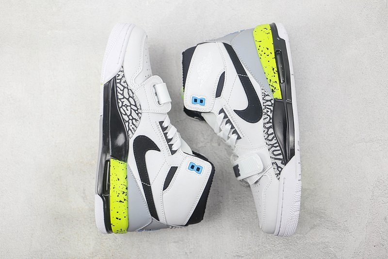 Just Don x Air Jordan Legacy 312 High Billy Hoyle "White / Black - Volt - Vivid Blue" фото № 7