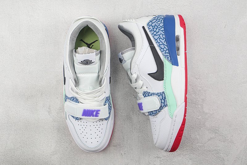 Just Don x Air Jordan Legacy 312 Low "Neon Aquamarine White" фото № 6