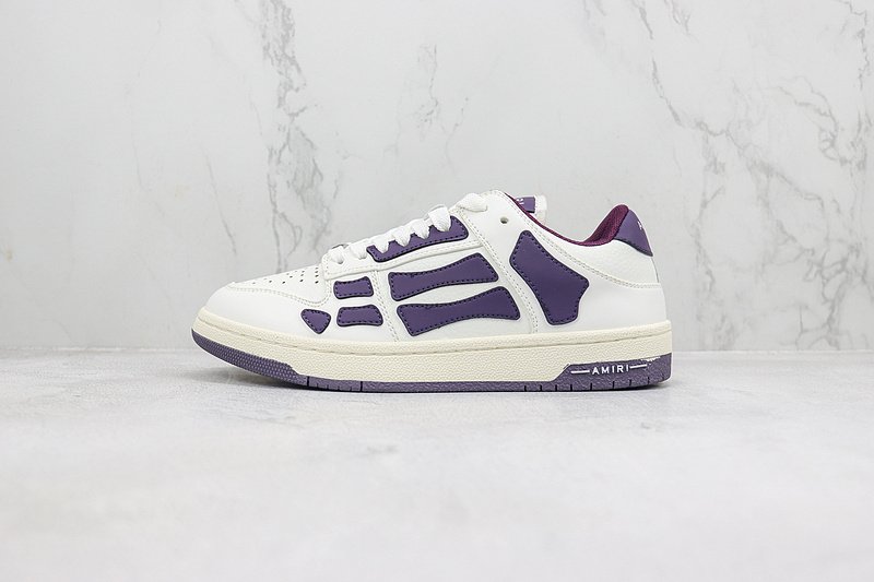 Amiri Skel Top Low "White/Purple" фото № 2