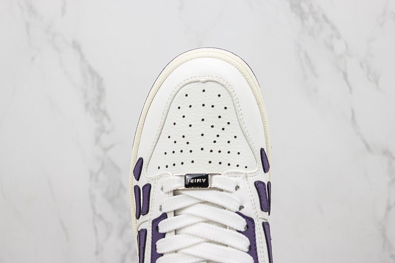 Amiri Skel Top Low "White/Purple" фото № 4