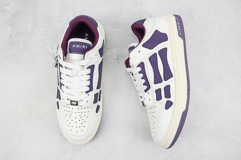 Amiri Skel Top Low "White/Purple" фото № 6